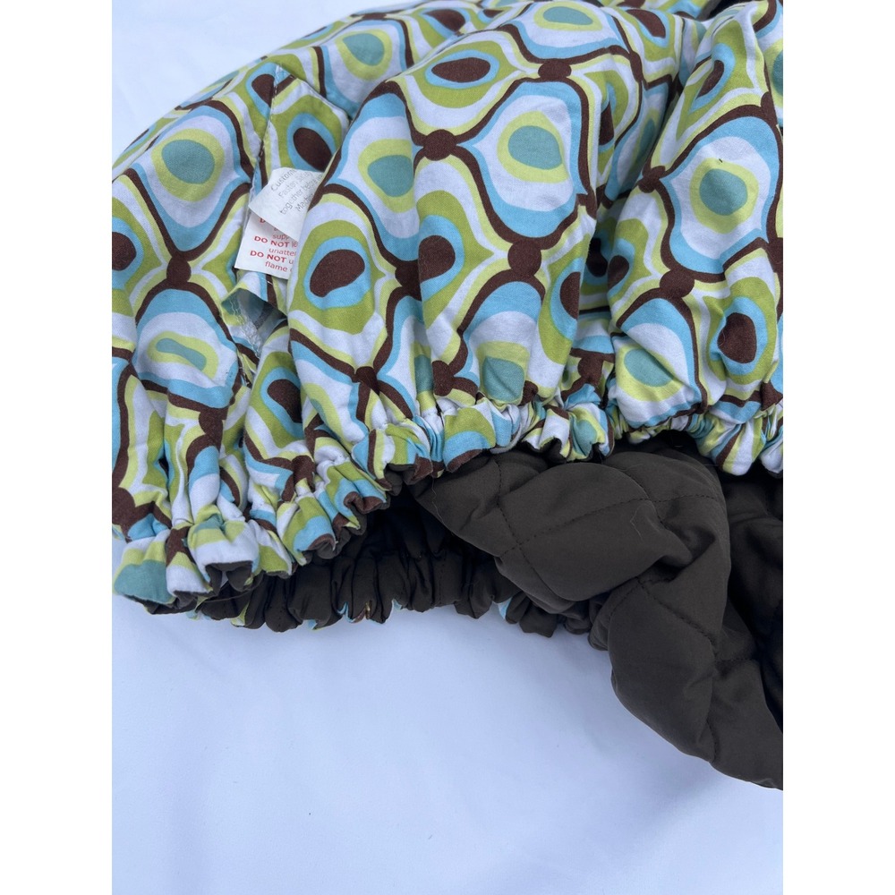 Wee Urban Shopping Cart Cover Carty Cozy Green Blue Retro Geometric Pattern - Picture 3 of 3